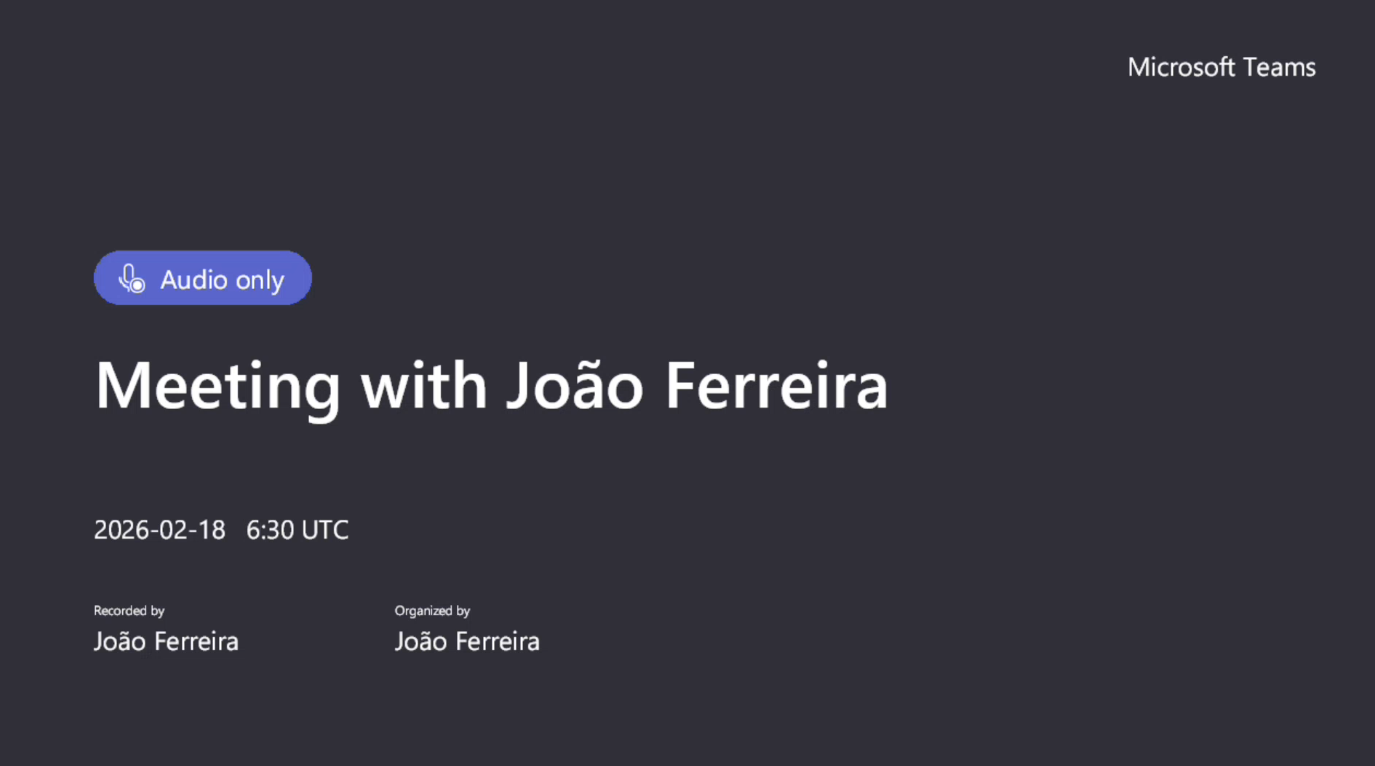 Microsoft Teams Audio Recording